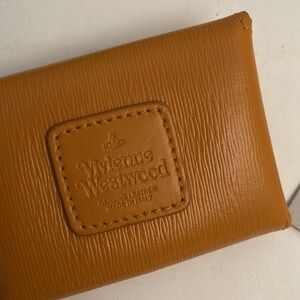 Vivienne Westwood SS19 BELLA CARD HOLDER PO YELLOW EMBOSSED LEATHER - BRAND NEW!